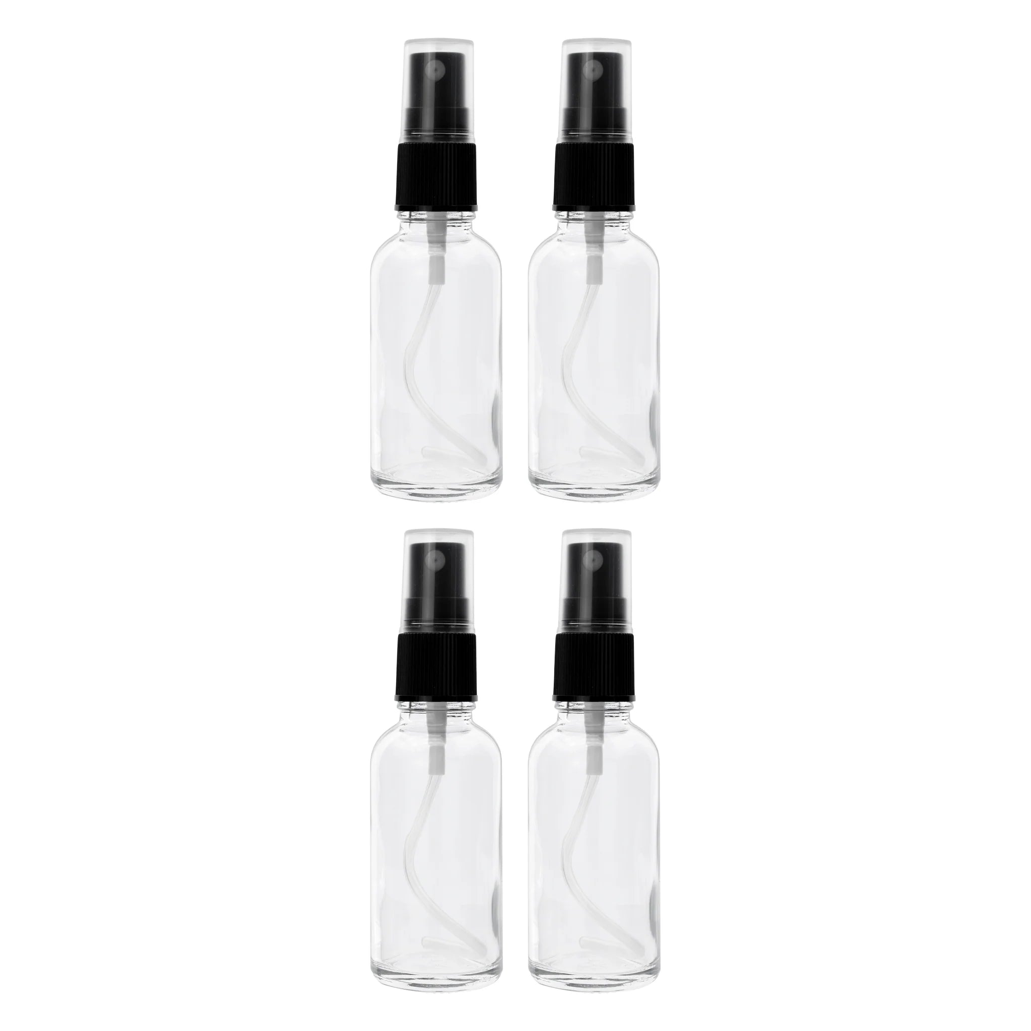 Regent Glass Mist Spray Bottle with Black Lid 4pack 35ml
