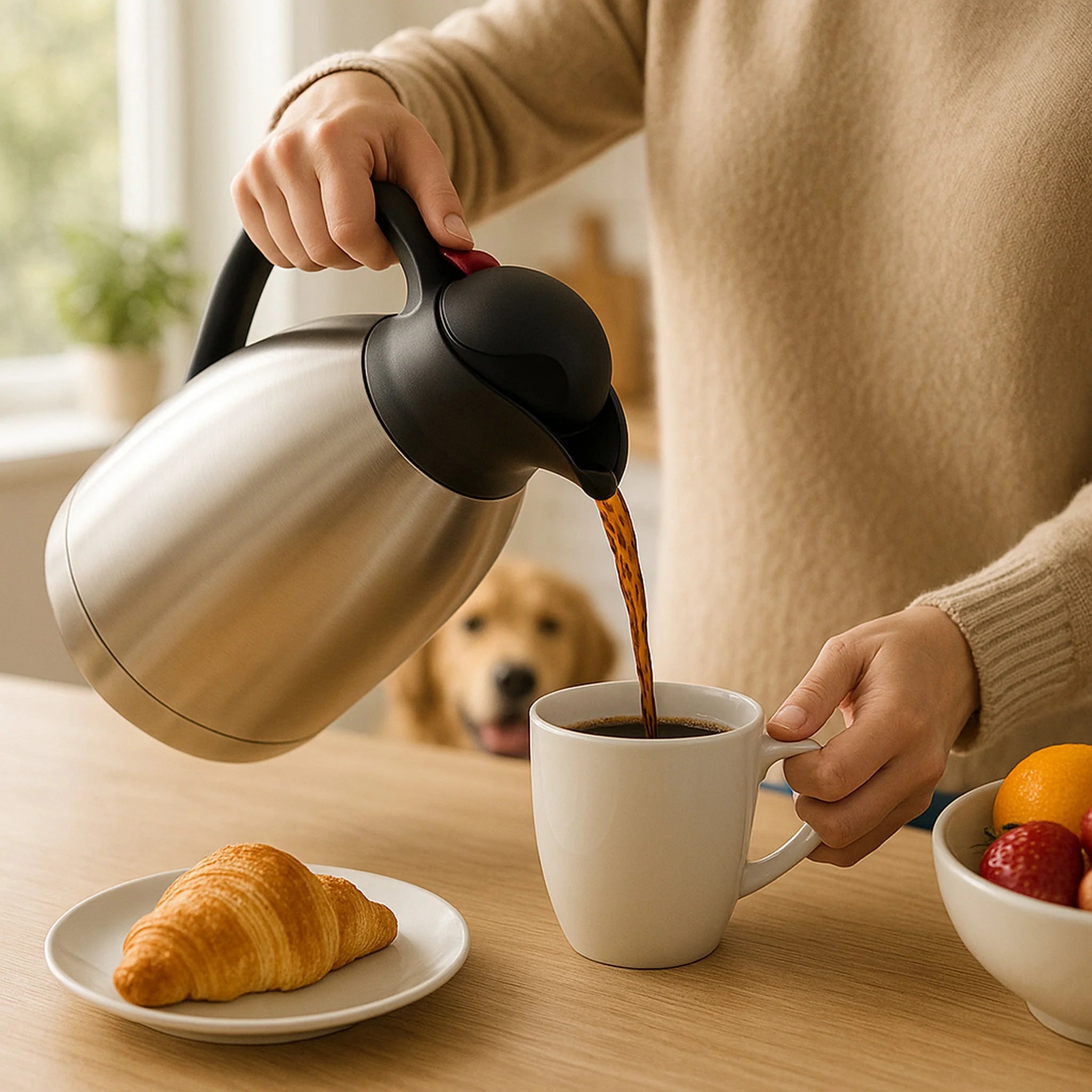 Regent Vacuum Flask 2L Jug Double Walled Stainless Steel 21391