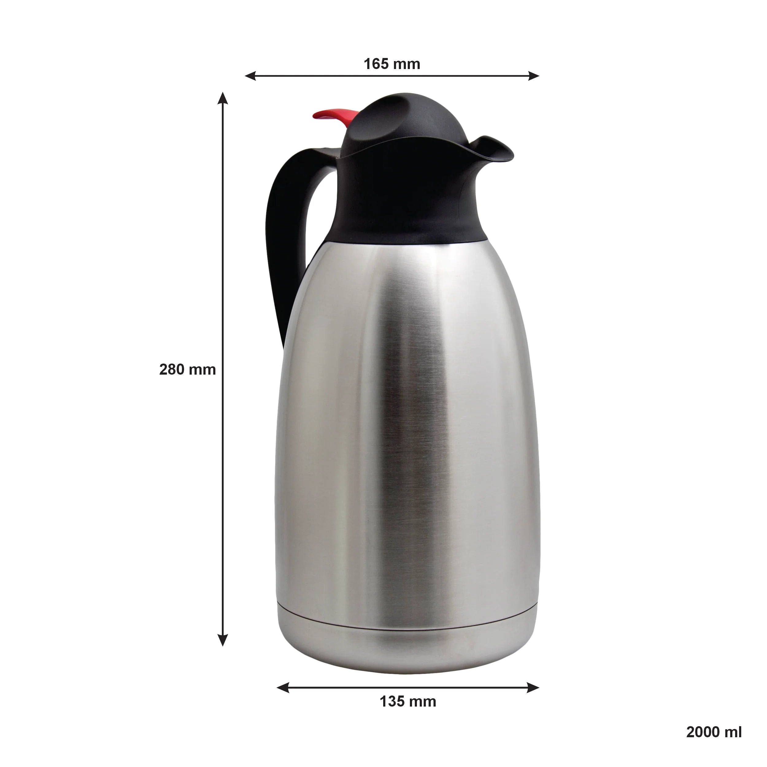 Regent Vacuum Flask 2L Jug Double Walled Stainless Steel 21391