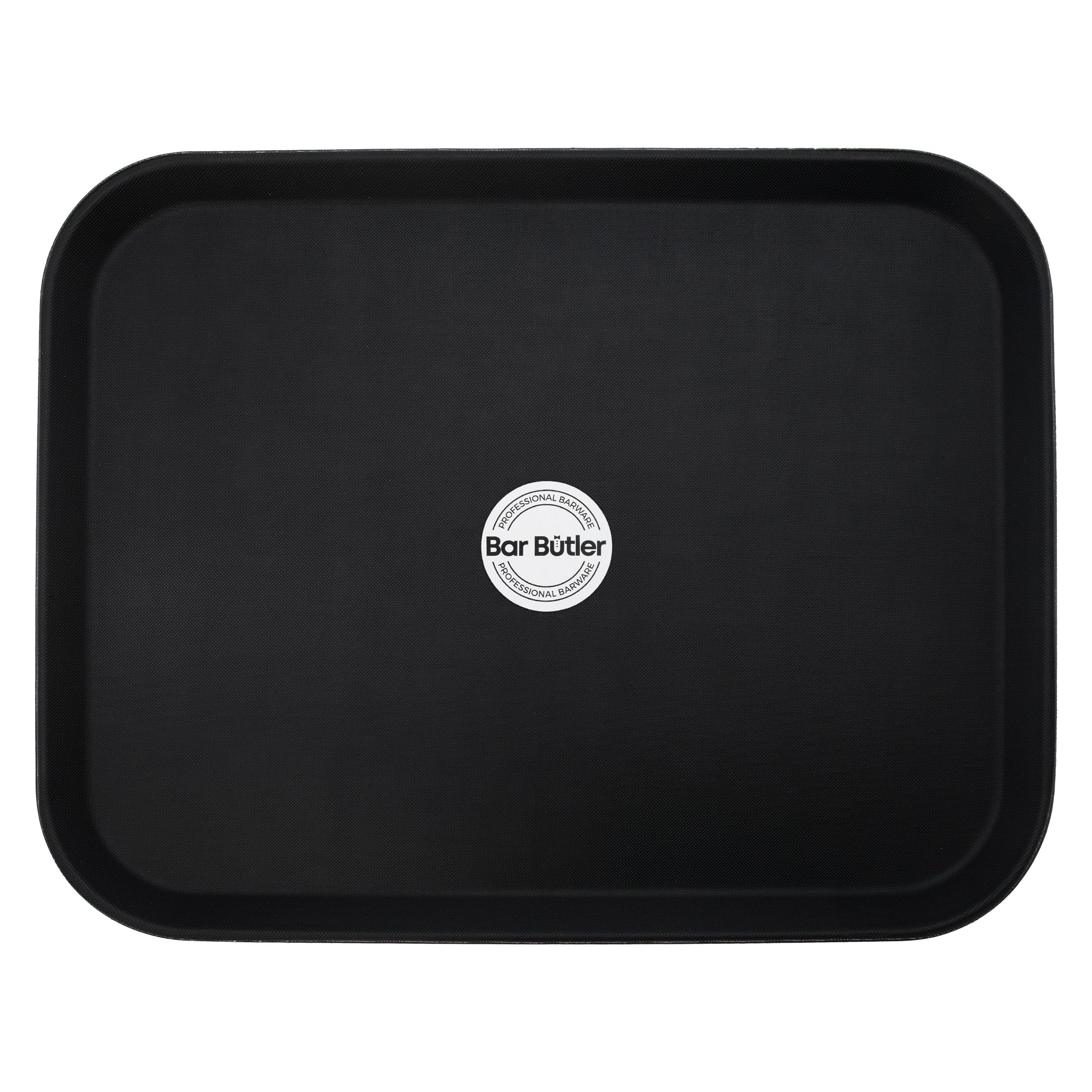 Bar Butler Serving Tray Black Non-Slip Rectangular 355x455mm 21531