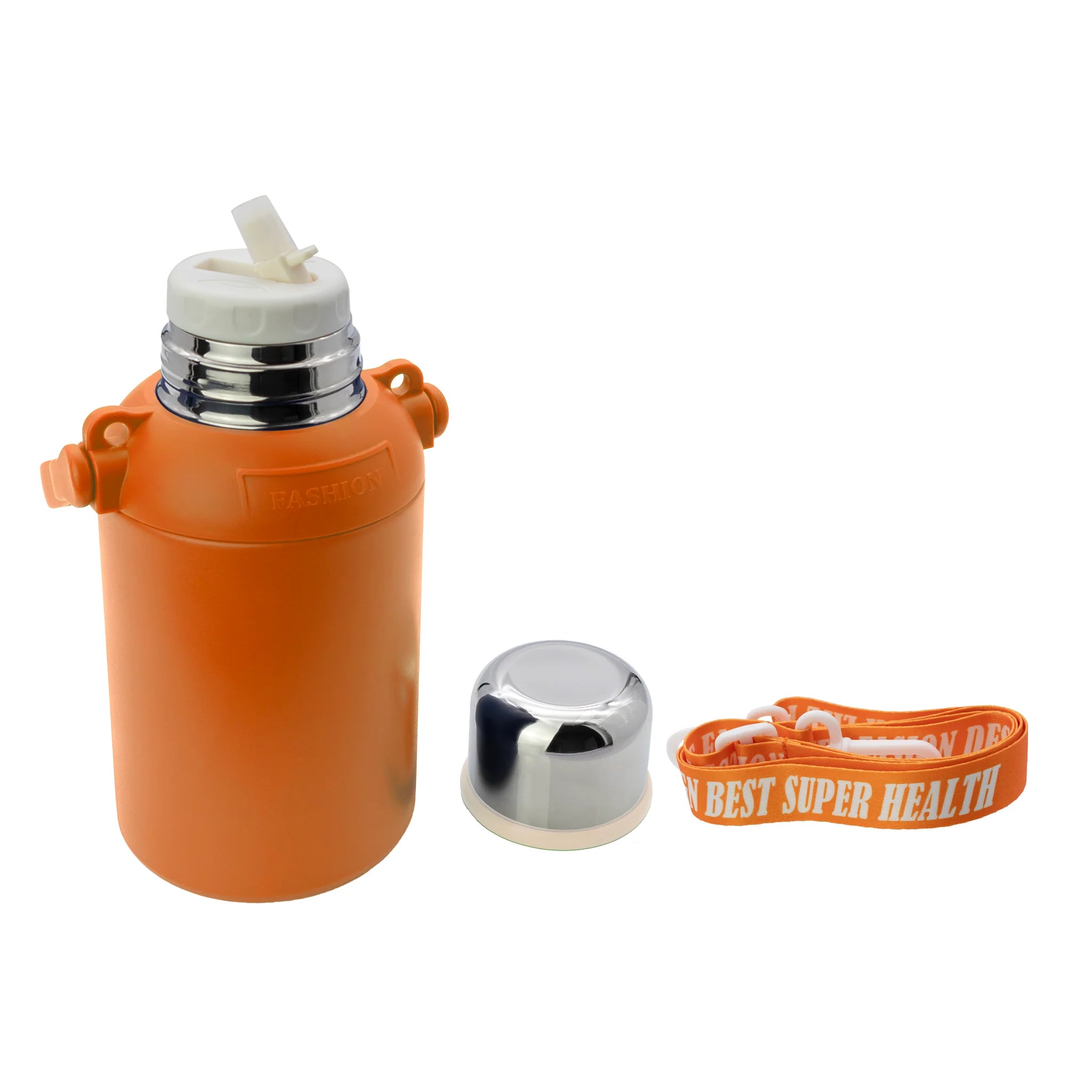 Regent Orange Sports Vacuum Flask Stainless Steel 1.3L