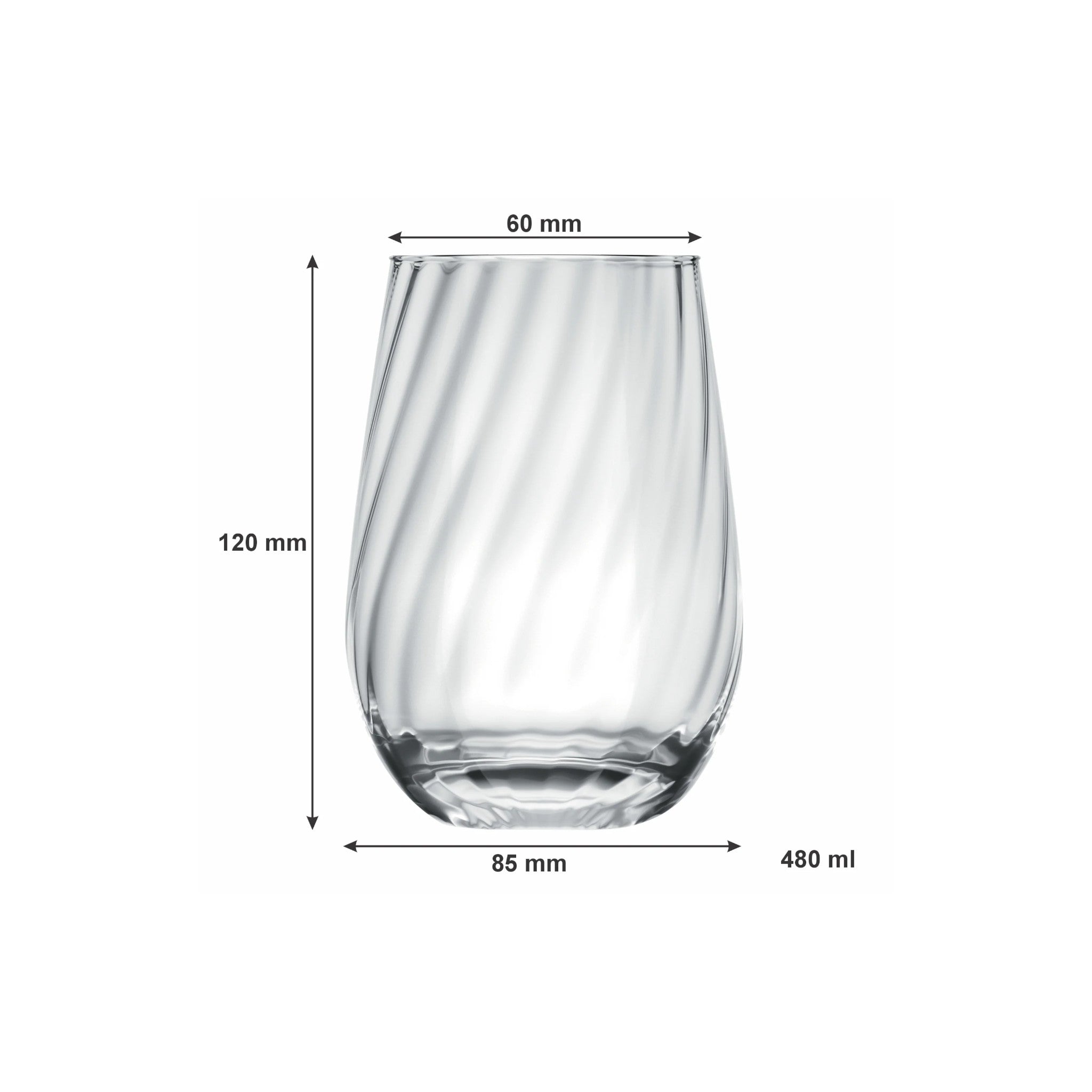 Nadir Ravena Tumbler Glass 480ml