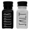 Regent Glass Black and White Salt and Papper Shaker In Caddy