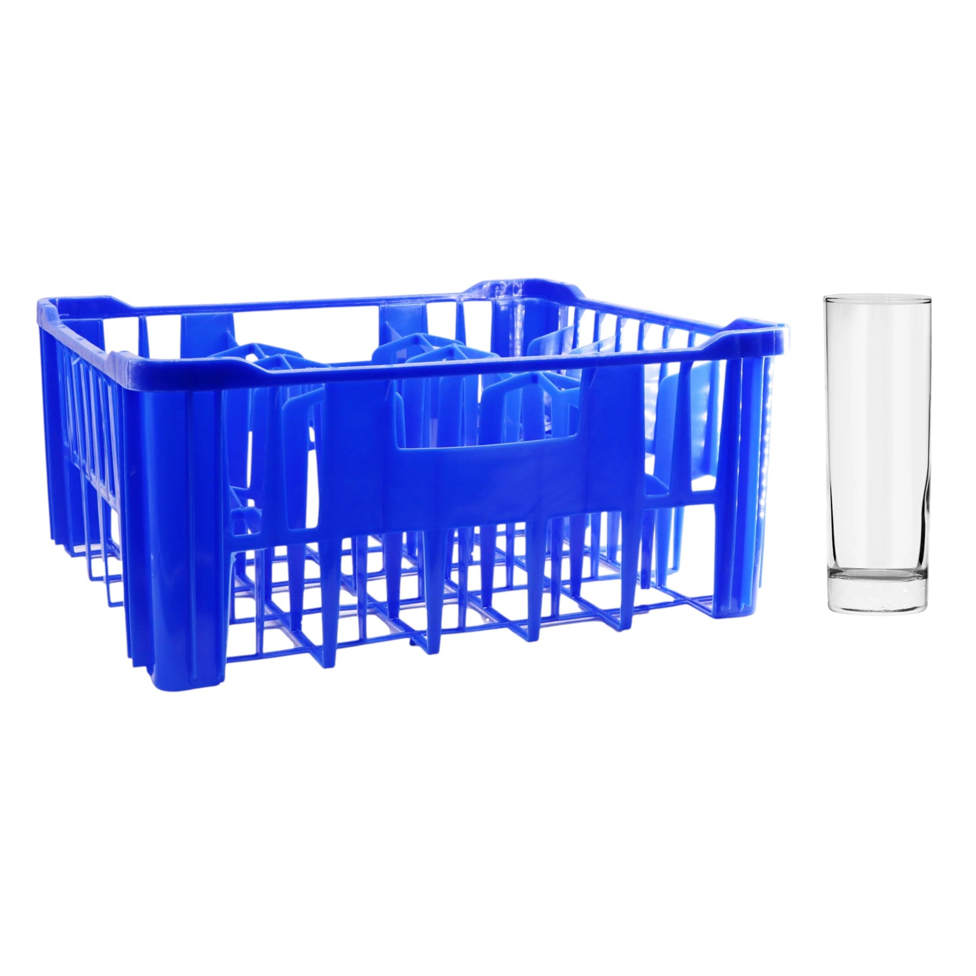 Regent Blue Glass Crate with 30x330ml Zombie Tumblers 27732
