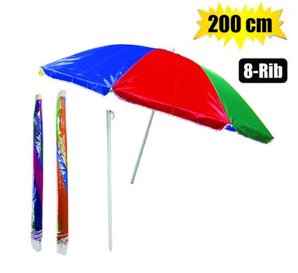 Beach Umbrella Beach 200cm Diameter 8-Rib