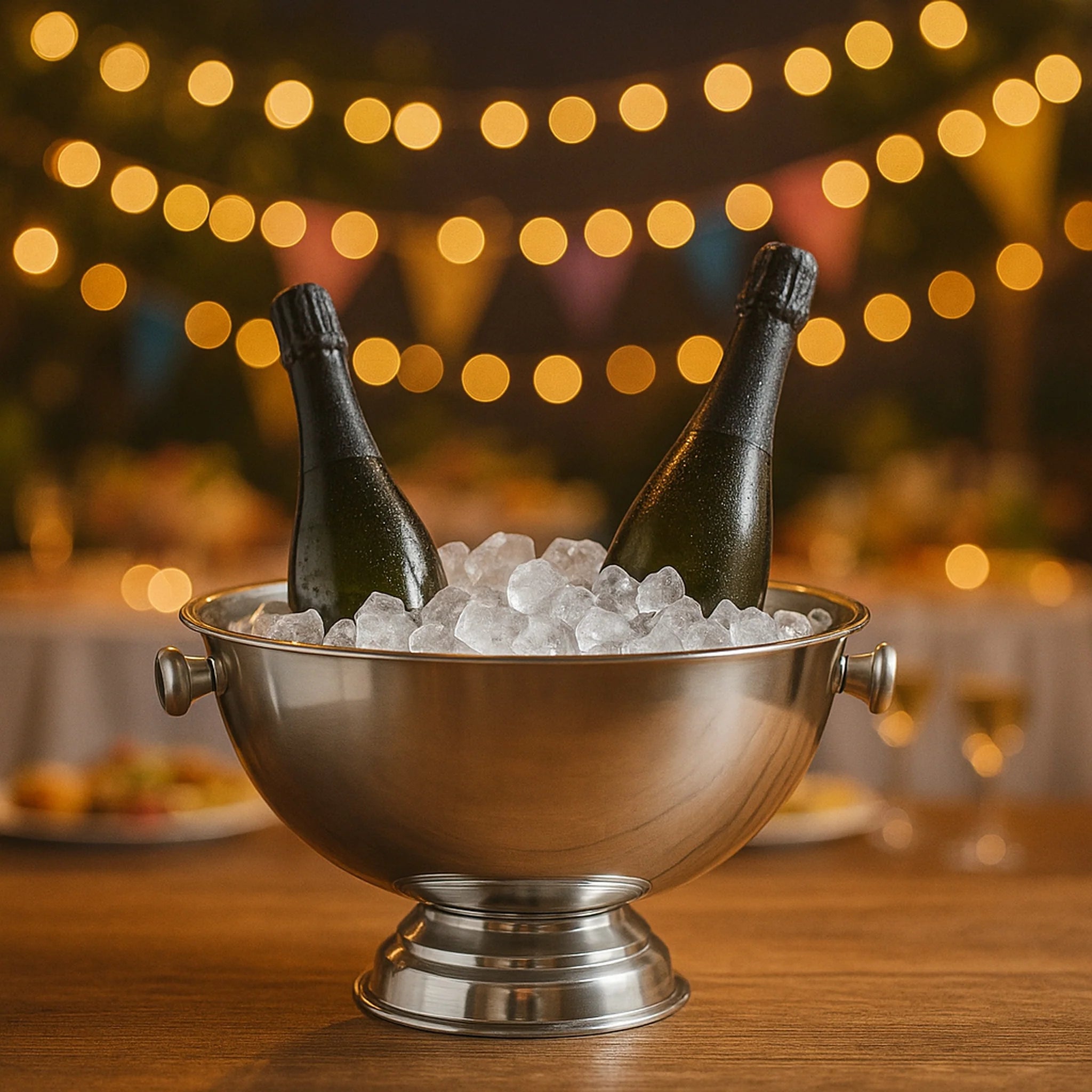 Bar Butler Champagne Punch Bowl 14L Footed With Knob Stainless Steel 30168