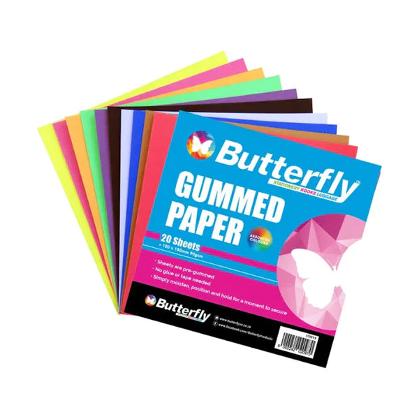 Butterfly Gummed Paper 147x147 20sheets