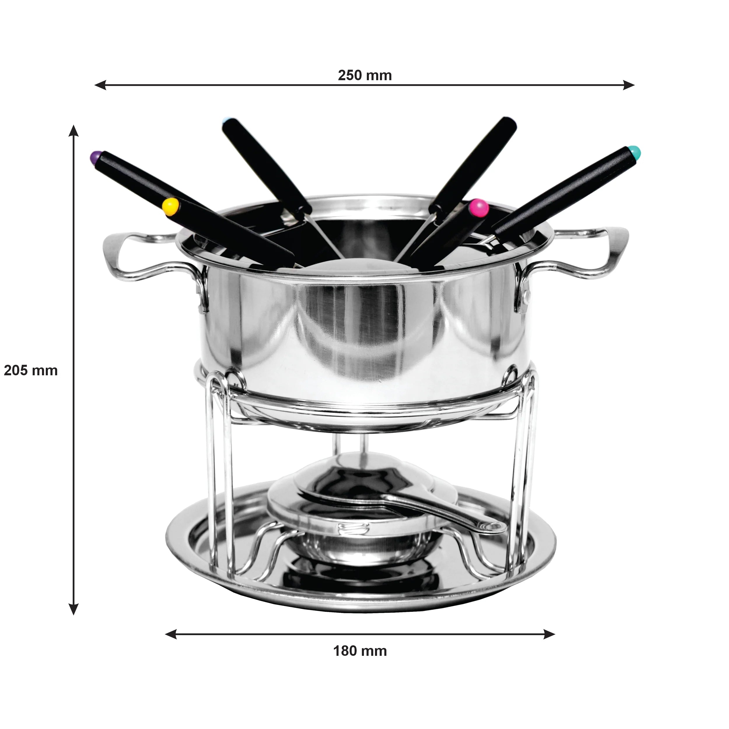 Regent Cookware Fondue Set with Burner and 6 fork 31530
