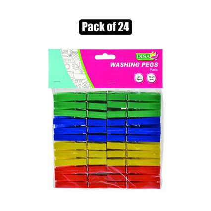 Disa Clothes Washing Pegs  Plastic Large  24pack