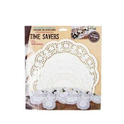 Time Savers Paper Doilies Round 15/20/25cm 60pc