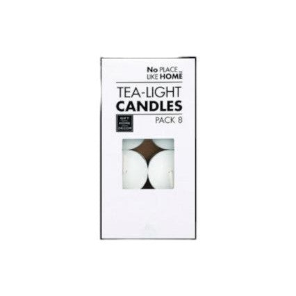 Tea Lite Candles Metallic Silver 8pc