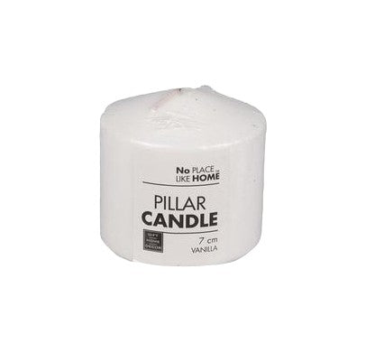 Scented Pillar Candle Round White 7x7cm