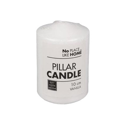 Scented Pillar Candle Round White 10x7cm