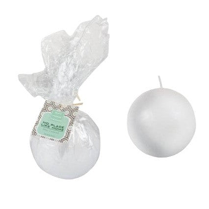 Scented Ball Candle White 10cm