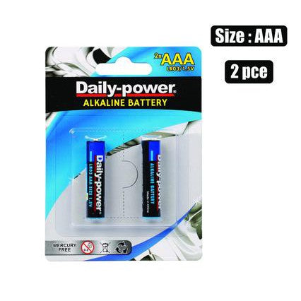 Batteries Alkaline Size AAA 2pack