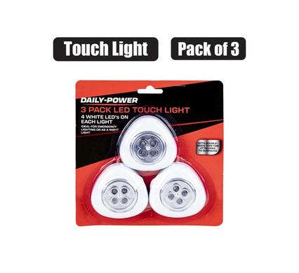 Daily Power Led Touch light 3pack AAA Battery