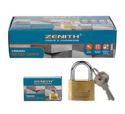 Zenith Brass Padlock 32mm
