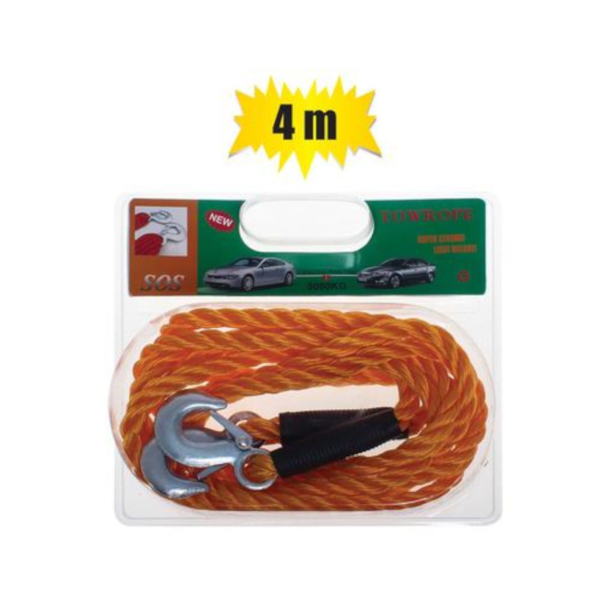 Classic 4m 5-Ton Tow Rope with Hooks