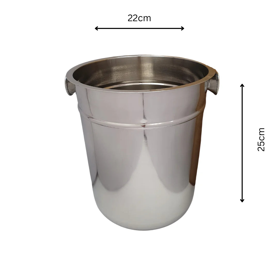 Ice Bucket Stainless Steel Big Knob 22cmx25cm SGN061