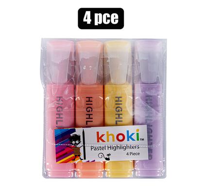 Khoki Pastel Highlighters 4pc