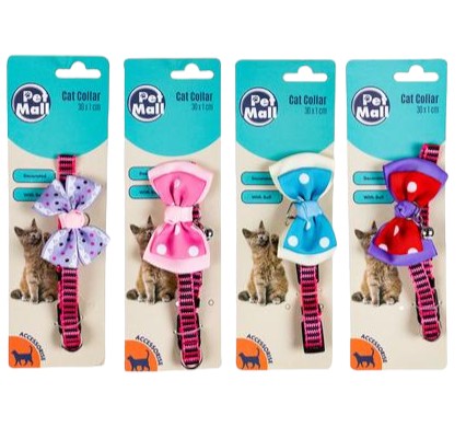 Pet Cat Collar with Bow 30cm