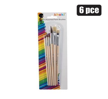 Khoki Art & Craft Paint Brush Artist 6pc Set