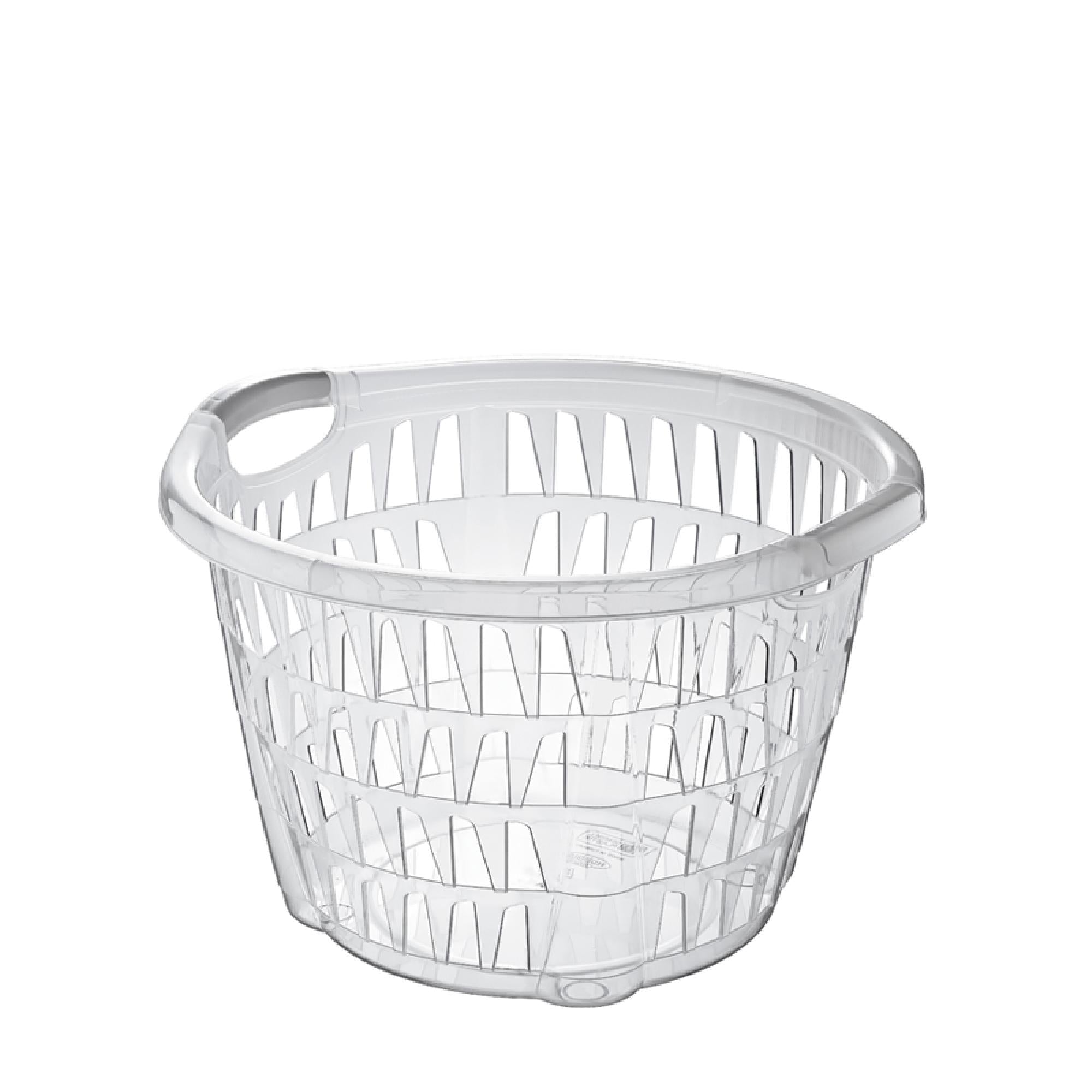 Hobby Life Plastic Laundry Round Basket Clear 081098