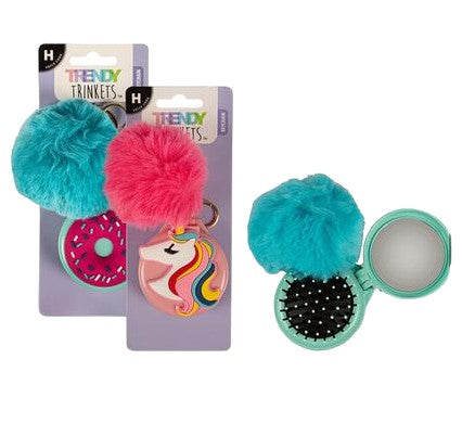 Keychain with Ball and Brush Assorted 7cm