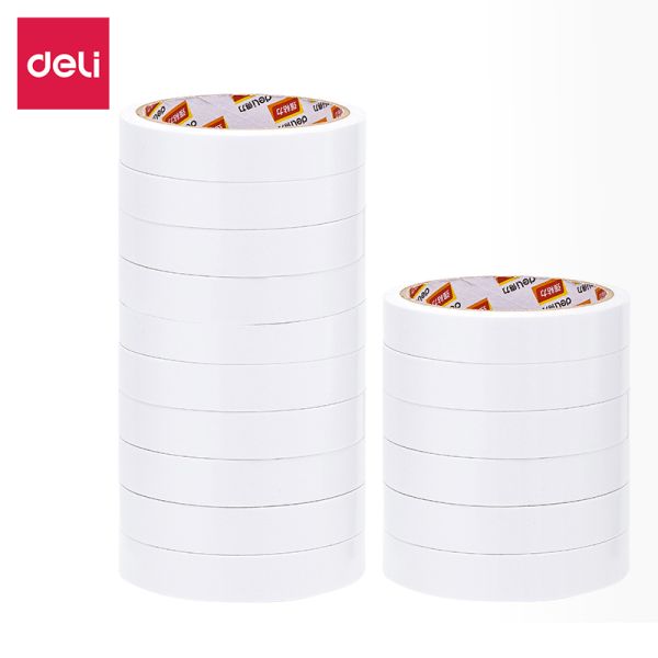 Deli Double Side Tape 24mmx9.2m Roll 80-Micron White