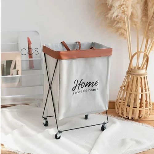 Foldicart Laundry Bin Basket with Wheels