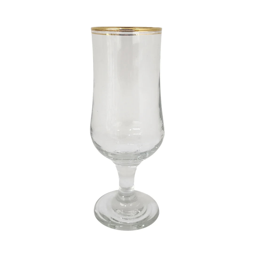 370ml Gold Rim Cocktail Glass Tumbler 6 Pack