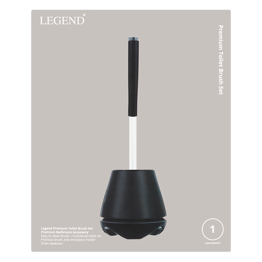 Legend Toilet Brush Set Black Premium 100430