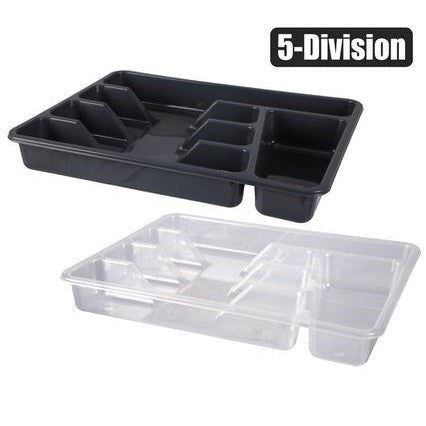 Cutlery Tray Plastic 5-Division 33x26x4cm