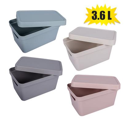 3.6L Vinto Plastic Storage Box Design with Lid