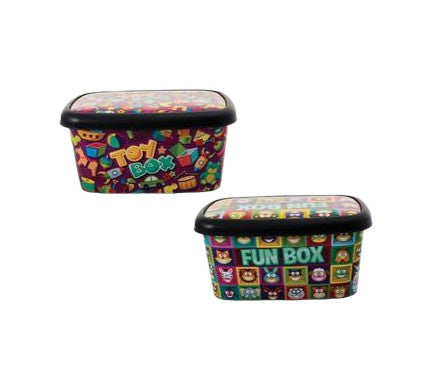 5L Kiddies Toy Storage Box Decorated Deep