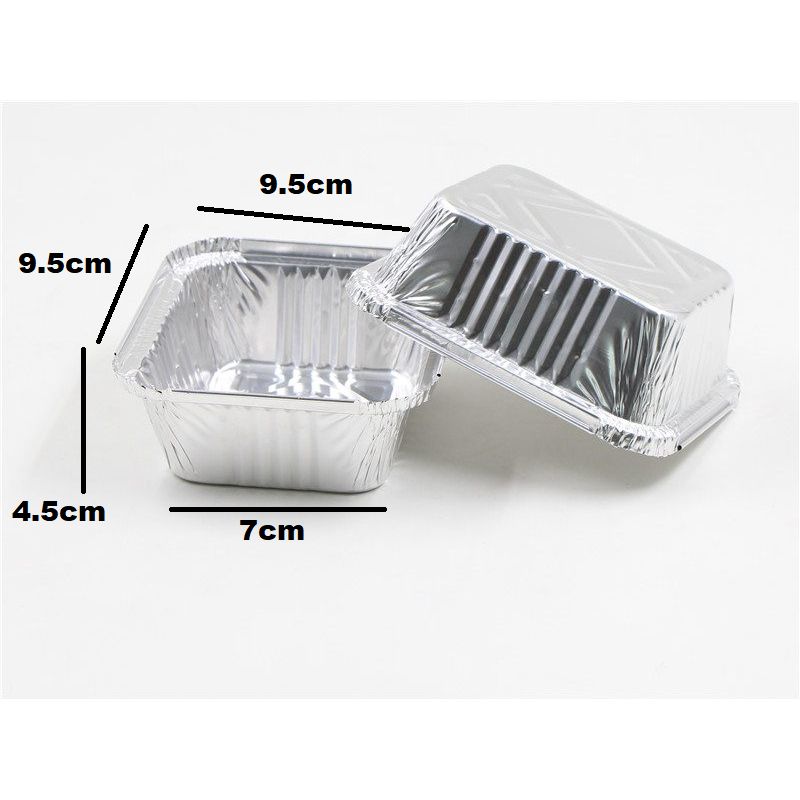 Aluminum Foil Takeaway Container Disposable FG-4453P with Poly PVC Lid Card Lid FL-B4453 1pc