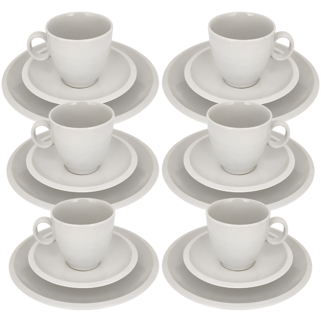 Porcelain Dinner Tea Set 18pcs White SGN1209