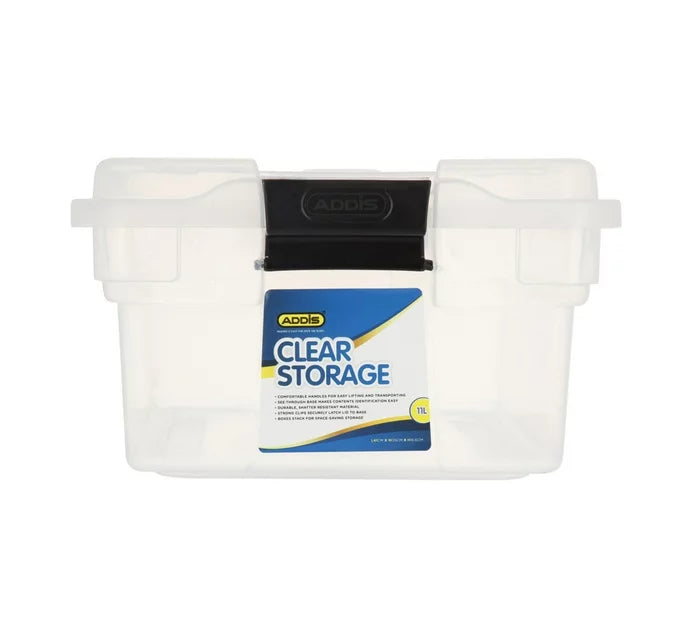 Addis 11L Storage Box Plastic Clear 89857CL