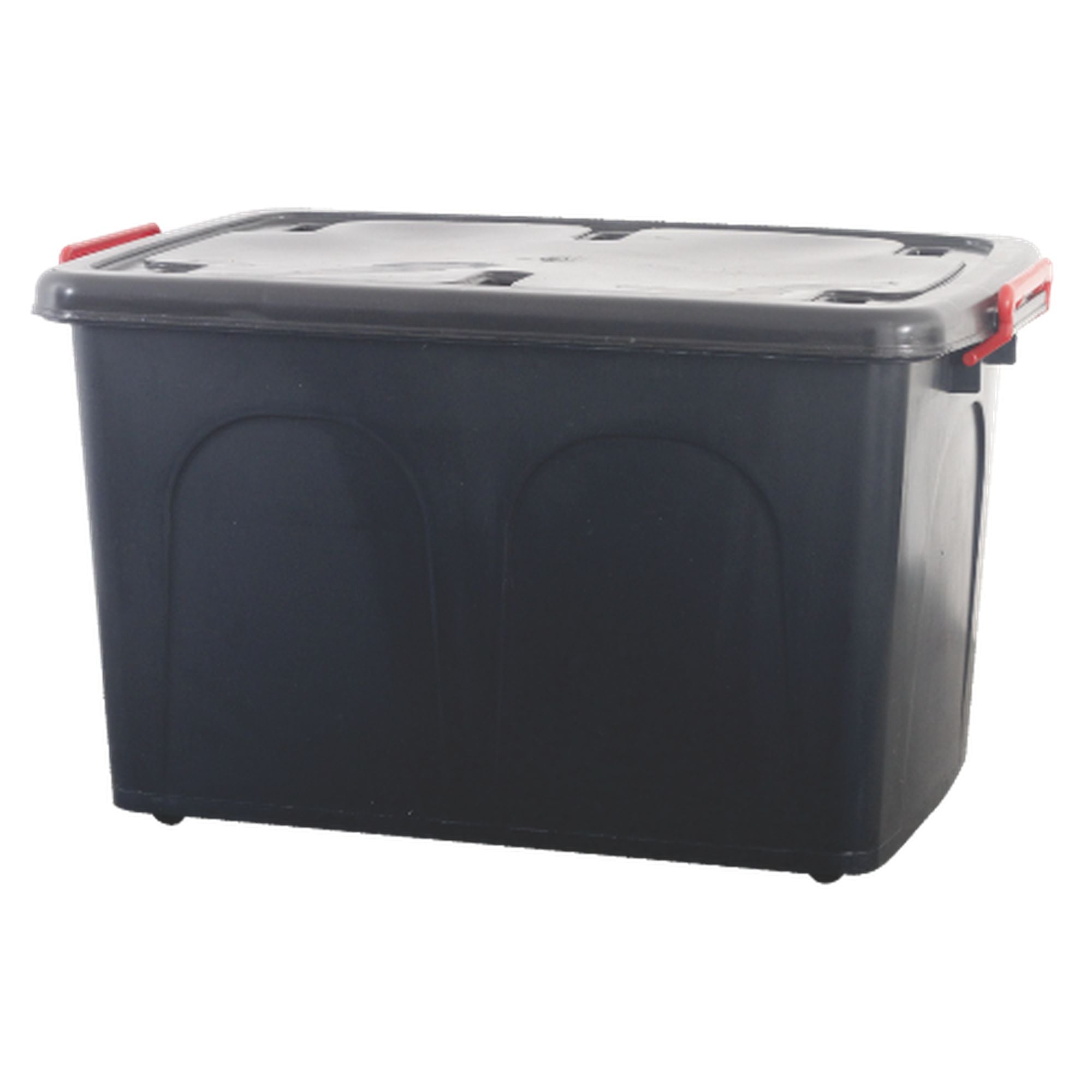 85L Storage Utility Container Box Black with Wheels