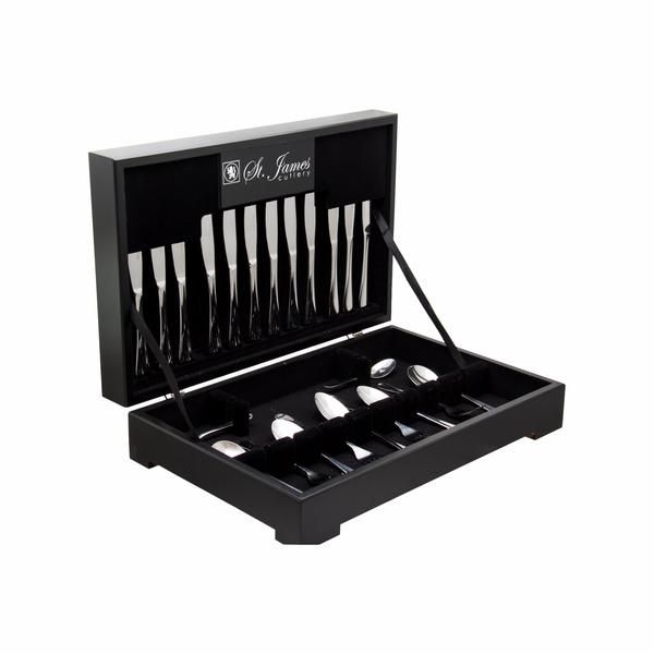 St James Cutlery Oxford 58Pcs Set In Wood Gift Box 13039