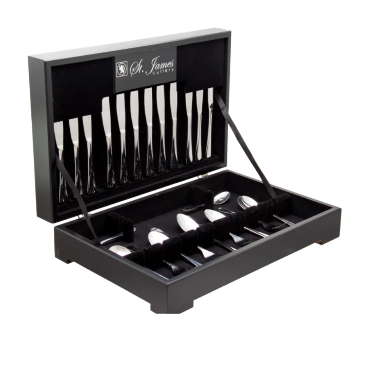 St James Cutlery Oxford 88Pcs Set In Wood Gift Box 13040