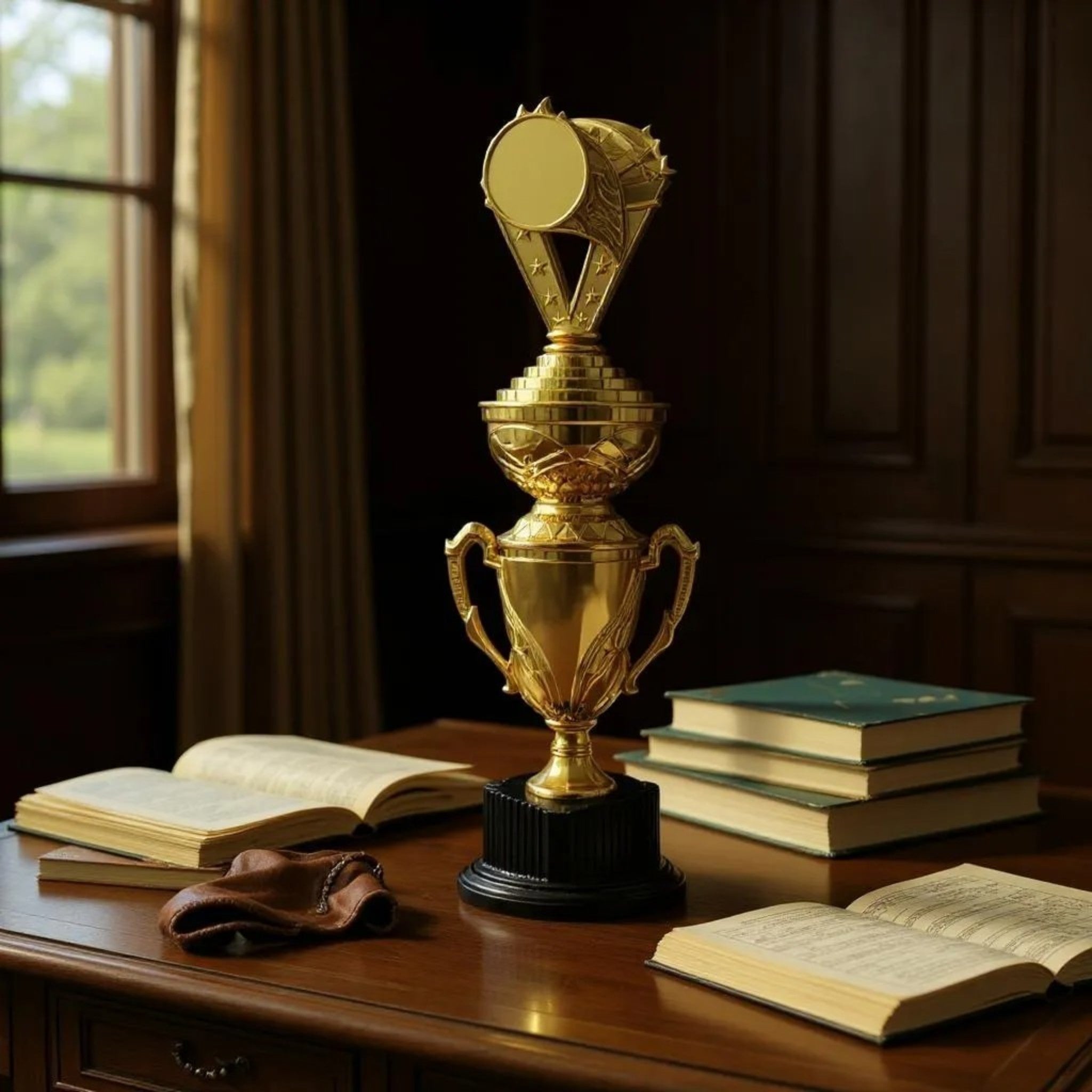 Gold Plastic Trophy Cup with Black Base 40cm