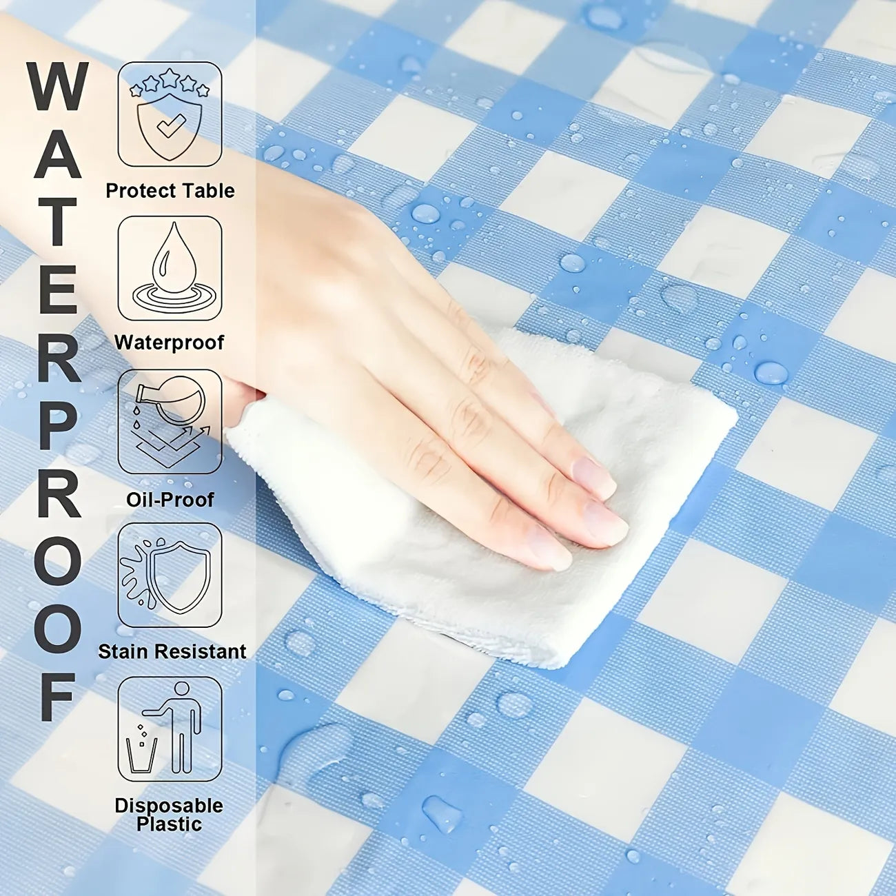 Disposable Waterproof Tablecloth  Birthday Party Patterned 137x183cm