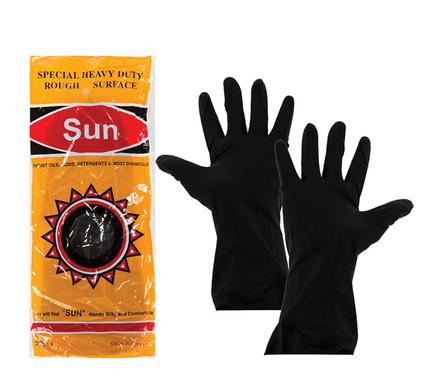 Black Latex Builder Gloves