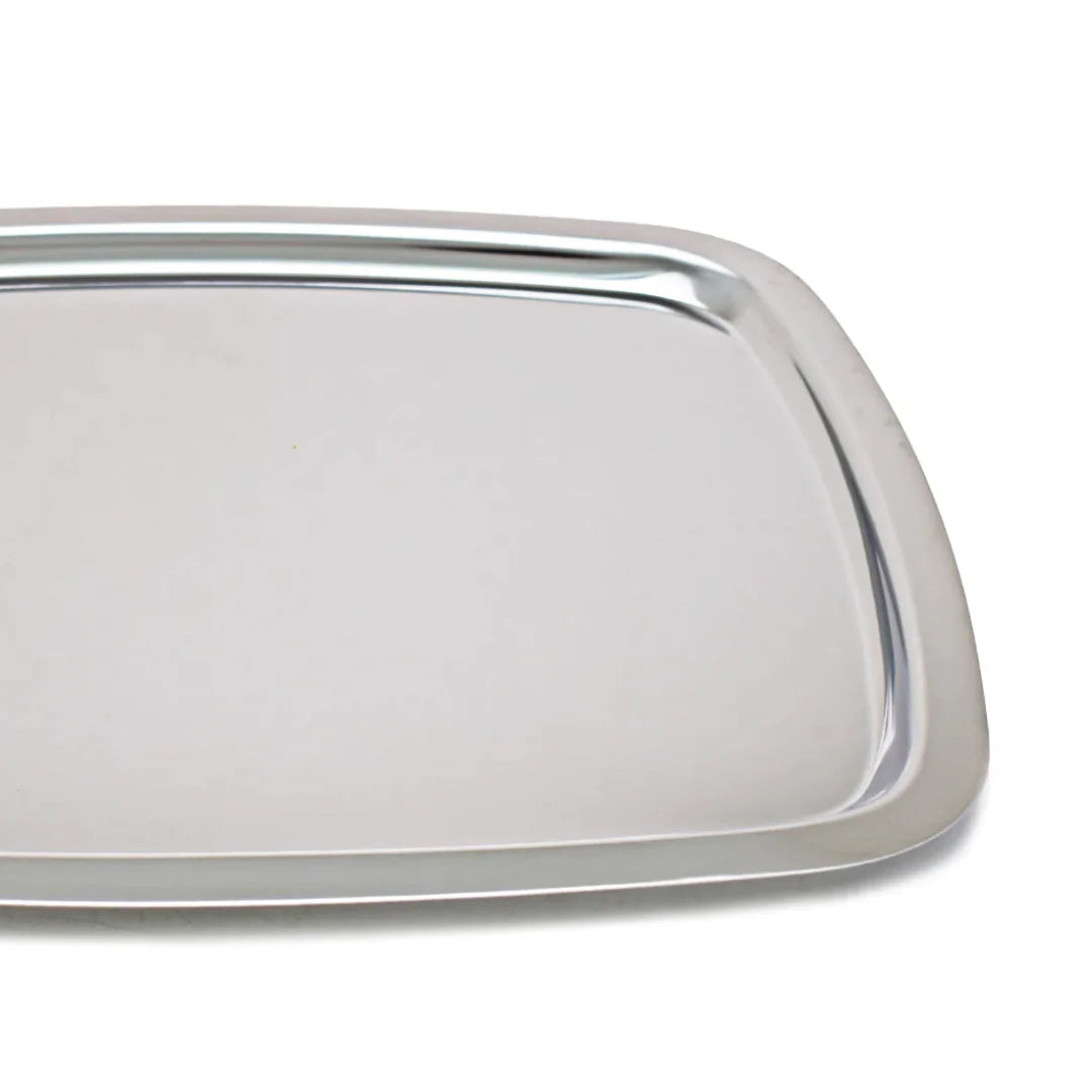 Serving Tray 45x35cm Heavy Duty Rectangle Stainless Steel SGN1461