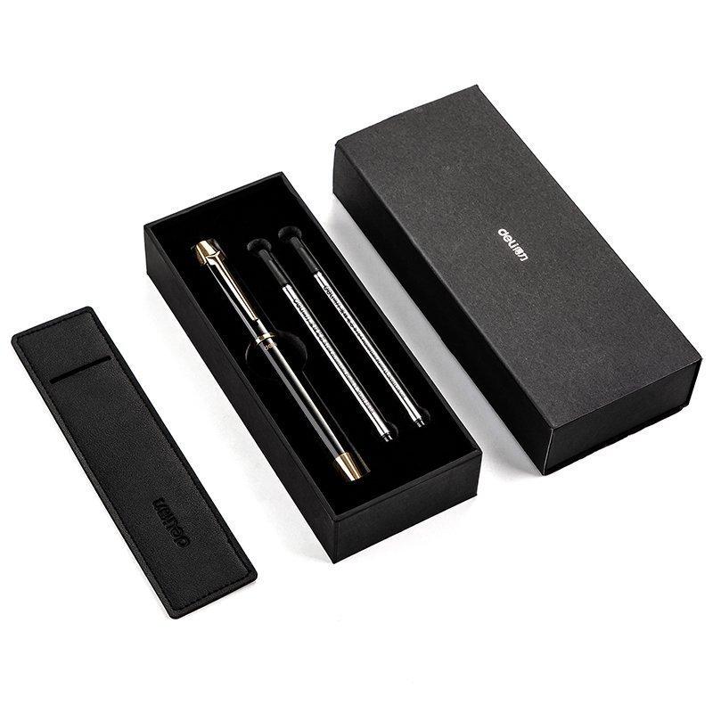 Deli Podium Pen Set Roller Pen 0.5mm Bullet tip BLACK