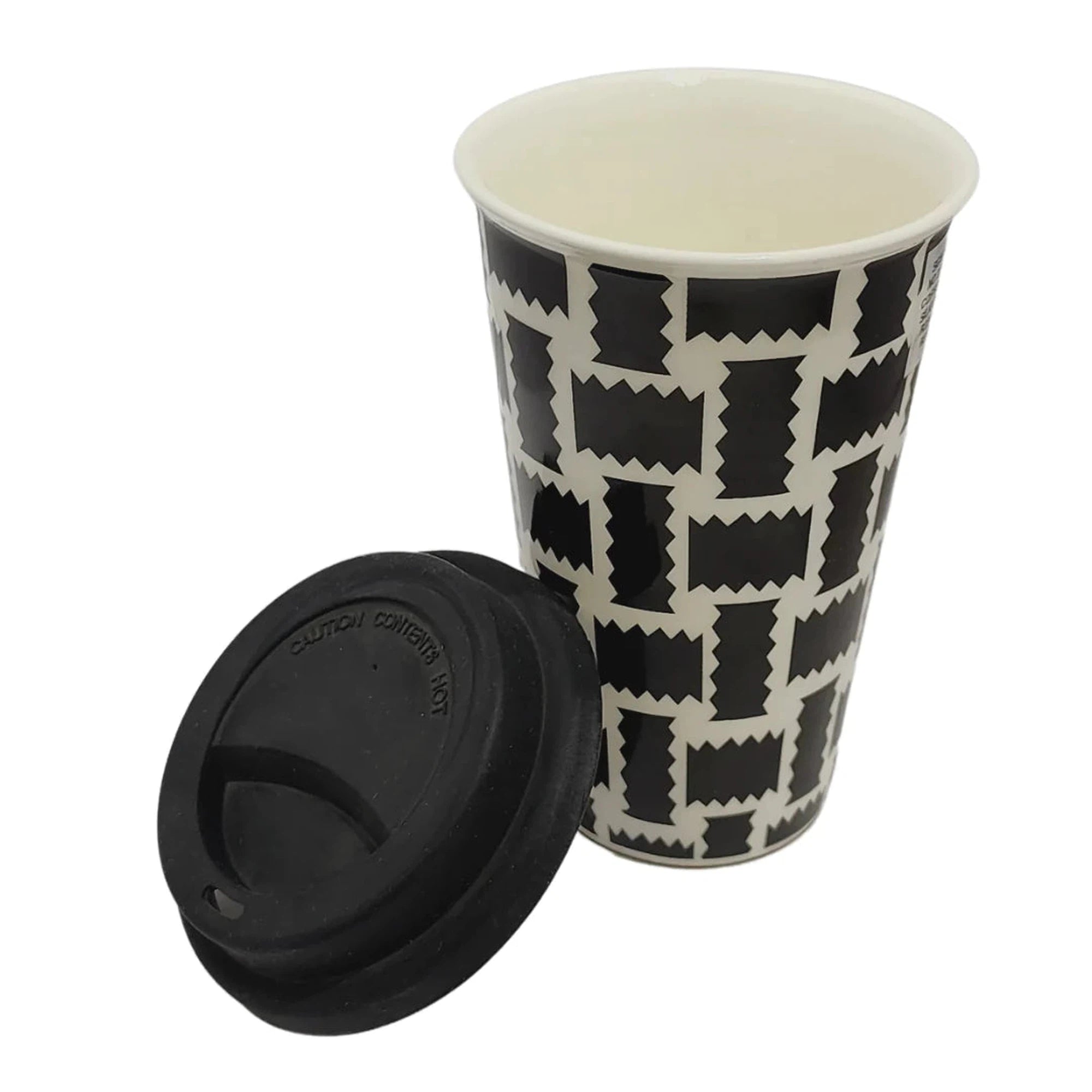 Porcelain Coffee Cup On-the-Go 495ml Silicone Lid SGN162