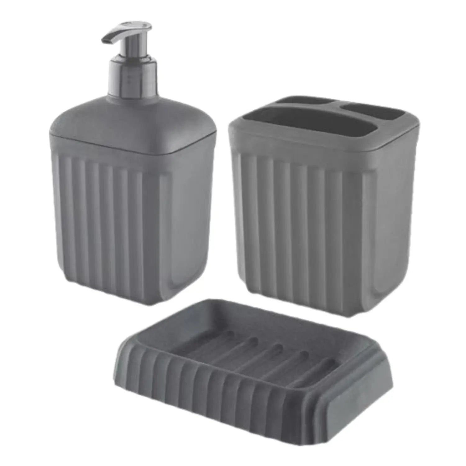 Nu Ware Plastic Lundo Bath Set 3pcs IC-TP701