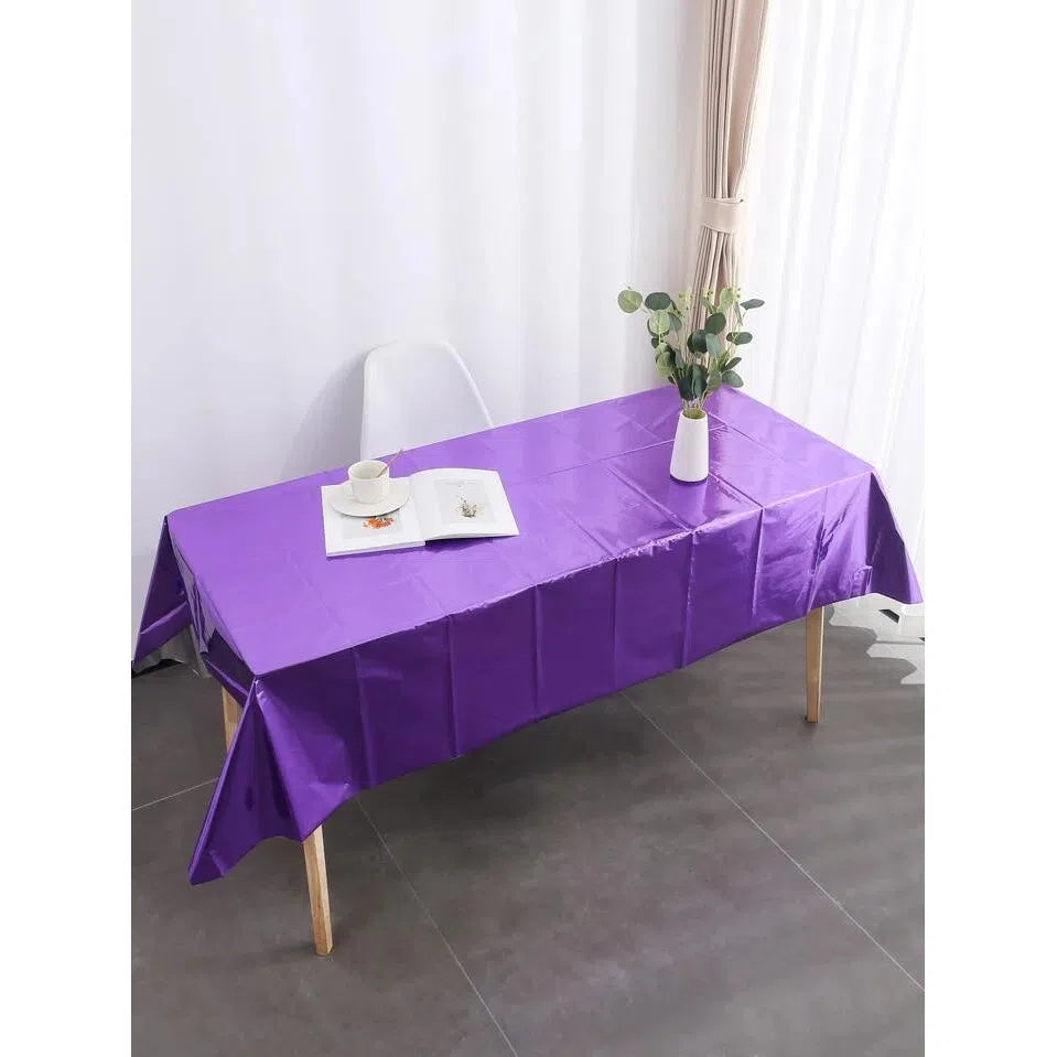 Multipurpose Plastic Party Table Cover Disposable & Reusable 137x183cm