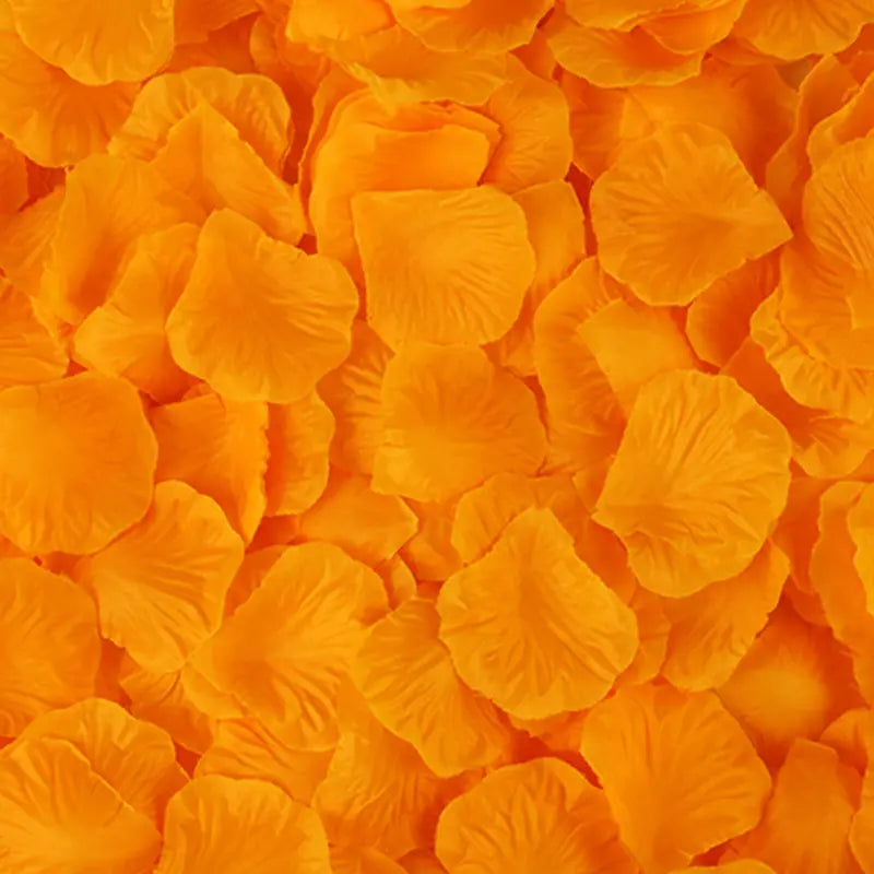 Artificial Orange Rose Petals Orange 150pcs